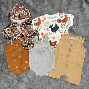 Small Shop Baby Boys Neutral 0-3 Months Bundle Ribbed Summer Spring Infant